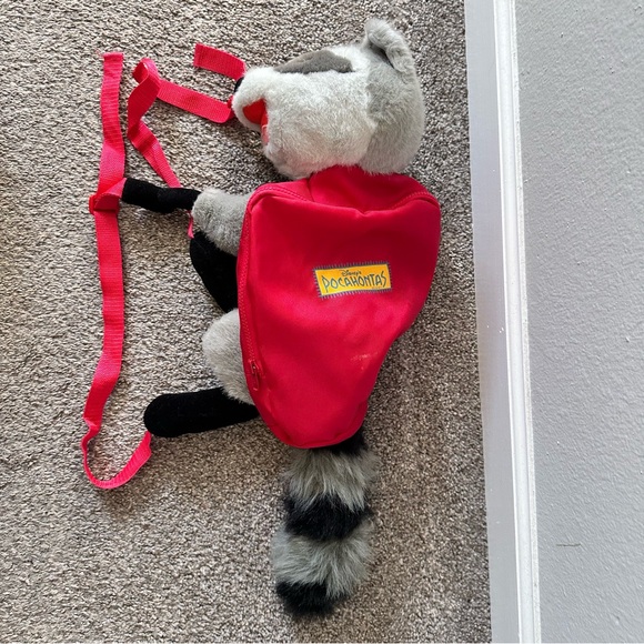Vintage 90s Disney Pocahontas Meeko Raccoon Kids Backpack